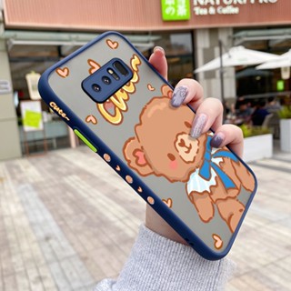 เคสซิลิโคนนิ่ม แบบใส ขอบสี่เหลี่ยม กันกระแทก สําหรับ Samsung galaxy Note 8 Note 9