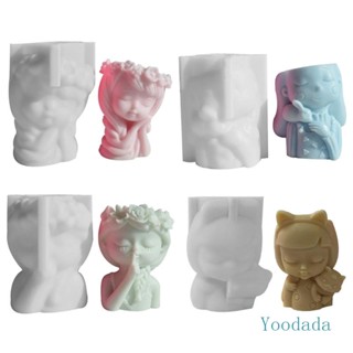 Yoo แม่พิมพ์ซิลิโคน รูปผู้หญิง 3D สําหรับทําเทียน สบู่ DIY