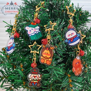 [ตกแต่งคริสต์มาส] พวงกุญแจอะคริลิค รูปการ์ตูน Merry Xmas Snowman สําหรับแขวนตกแต่งต้นคริสต์มาส ปีใหม่