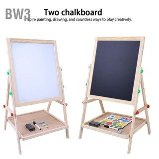 BW3 2 in 1 Double Side Baby Kids Child Standing Art กระดานวาดภาพไม้