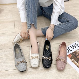 🌟รองเท้าส้นแบนผู้หญิง รองเท้าคัทชู, มี 4 สี, นุ่มสบาย เบามากที่จะสวมใส่💕size 35-41 รองเท้าขี้เกียจ