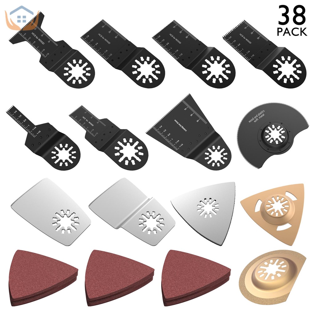 ready stock เครื่องตัด-ขัด-เซาะ Multi-Tool Blade Multimaster Saw Blade Oscillating Rotary Multitool Wood Cutting Polishing Set