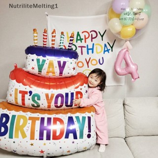 [NutriliteMelting1] ลูกโป่งเค้กวันเกิด รูปหมี 3 ชั้น ขนาดใหญ่ สําหรับตกแต่งเค้กวันเกิดเด็ก [TH]