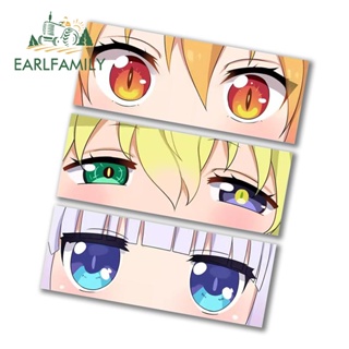 Earlfamily สติกเกอร์กันแดด ลาย Miss Kobayashis Dragon Maid Slap น่ารัก ขนาด 13 ซม. สําหรับตกแต่งหน้าต่างรถยนต์