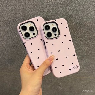 เคสโทรศัพท์มือถือแบบแข็ง กันกระแทก ลายหัวใจ สไตล์เกาหลี สําหรับ Iphone 11 12 13 14 11Pro 11Promax 12Pro 12Promax 13Pro 13Promax 14Pro 14Promax