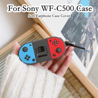 【คุณภาพสูง】เคสหูฟัง แบบนิ่ม ลายการ์ตูนน่ารัก สําหรับ Sony WF-C500 WF-C500