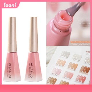 Ailanuo Nail Polish Uv Gel 2023 New Nail Polish เจลทาเล็บสีเปลือย 24 สี Nude Nail Glue 15ml COD