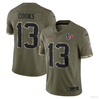 ใหม่ NFL Houston Texans Jersey Cooks เสื้อยืดลําลอง แขนสั้น คอกลม พิมพ์ลาย Salute To Service สําหรับผู้ชาย พลัสไซซ์