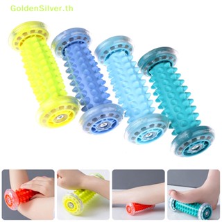 Goldensilver ลูกกลิ้งนวดเท้า สีเงิน สําหรับบําบัดอาการปวดหลัง ขา มือ และเท้า