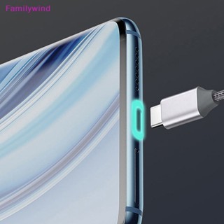 Familywind&gt; สติกเกอร์พอร์ตชาร์จ Type-c เรืองแสง กันรอยขีดข่วน สําหรับ iPhone Apple 13 Pro 10 ชิ้น