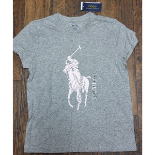 เสื้อยืด พิมพ์ลายกราฟฟิค Ralph Big Pony สีชมพู สําหรับผู้หญิง