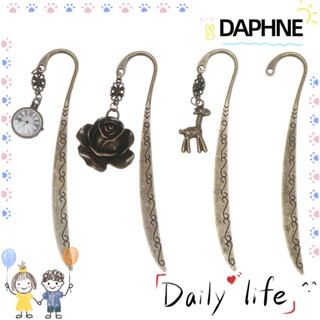 Daphne ที่คั่นหนังสือโลหะ แฟชั่นใหม่ ที่คั่นหนังสือ ลายกวางกุหลาบ สร้างสรรค์