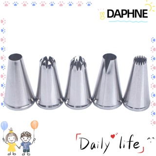 Daphne 5 ชิ้น / เซต หัวฉีดไอซิ่ง เบเกอรี่ เค้ก ตกแต่ง สเตนเลส คัพเค้ก เบเกอรี่ แม่พิมพ์