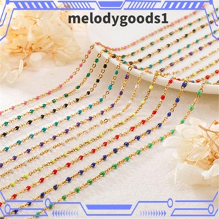 Melodygoods1 สร้อยคอ สร้อยข้อมือโช้คเกอร์ โซ่บอล สเตนเลส เคลือบ สําหรับผู้หญิง