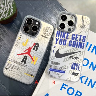 เคสโทรศัพท์มือถือ ฟิล์มสองด้าน ลาย NIKE AJ สําหรับ iphone14 13 12 pro max 14 11 14pro 14plus IMD 13 12 11 promax