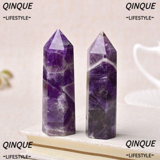 Qinjue หินคริสตัลอเมทิสต์ธรรมชาติ 5-6 7-8 ซม. 6 สี สําหรับตกแต่งบ้าน