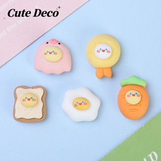 【Cute Deco】ใหม่ กระดุมเรซิ่น รูปขนมปังอีโมติคอนน่ารัก DIY สําหรับตกแต่งรองเท้า Crocs