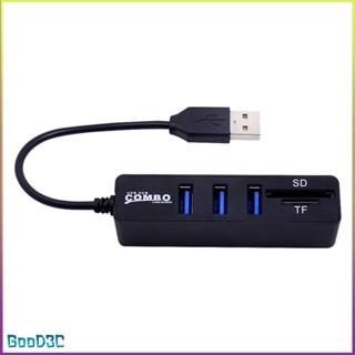 [Instock] Micro Usb Hub 2.0 Multi Ports Combo Tf Card Reader Splitter [P/2]