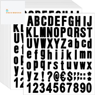 ชุดสติกเกอร์ตัวเลขไวนิล มีกาวในตัว ลายตัวอักษร ตัวเลข สีดํา สําหรับกล่องจดหมาย 1 นิ้ว 770 ชิ้น 10 แผ่น
