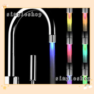 SIMPLE ก๊อกน้ําประปาสตรีม ห้องครัว สีฟ้า สีแดง สีเขียว ไฟ Led