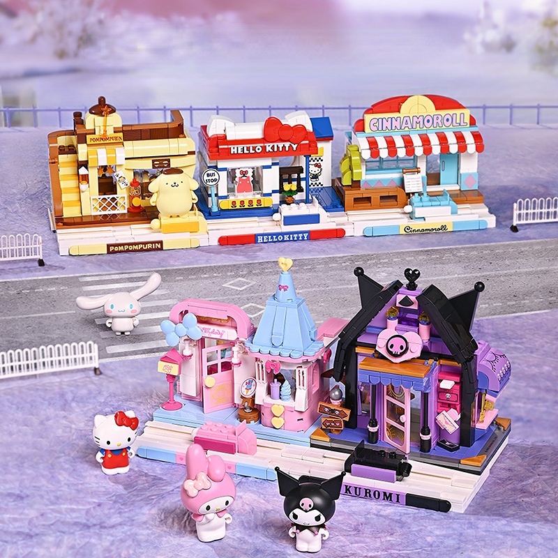 [พร้อมส่ง] Keeppley * Sanrio Street View บล็อคตัวต่อฟิกเกอร์ ของเล่นอินเทรนด์ สําหรับเด็ก