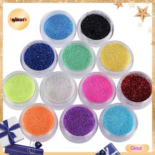 Giaurz ชุดผงกลิตเตอร์ คละสี สําหรับตกแต่งเล็บเจล UV อะคริลิค 12 สี