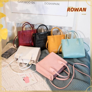 ROWANS กระเป๋าสะพายไหล่ ลายหนังจระเข้ สีสันสดใส แฟชั่นสําหรับสตรี