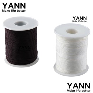 Yann1 สายเชือกไนล่อนถัก 0.7 นิ้ว 87 หลา สีขาว สีน้ําตาล 2 ม้วน