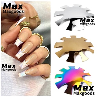 Maxg อุปกรณ์ตัดขอบเล็บ รูปตัว V หน้ายิ้ม สีชมพู สีขาว หลากสี สไตล์ฝรั่งเศส สําหรับตกแต่งเล็บ