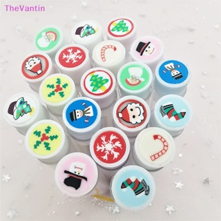 Thevantin ชุดแปรงเขียนคิ้ว และขนตา กันฝุ่น ใช้ซ้ําได้ สุ่มลายคริสต์มาส ฮาโลวีน