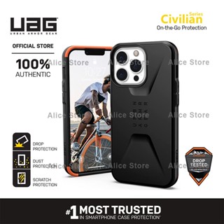 Uag เคสโทรศัพท์มือถือ ลายพลเรือน สีดํา สําหรับ iPhone 13 Pro Max 13 Mini