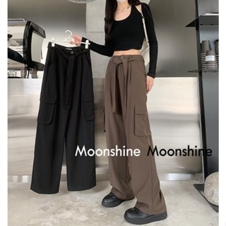 Moon  กางเกงขายาว คาร์โก้ กางเกง เชือกอเมริกันคลาสิค Cargo pants 2023 NEW  072616 สวยงาม รุ่นใหม่ fashion ins A20M07Z 36Z230909