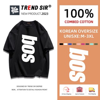 TrendSir 🥳มาใหม่~ เสื้อยืดไซส์ใหญ่ สำหรับชายและหญิง วันธรรมดาว่างเวลาสะดวกสบายคุณภาพดี มี7สี M-3XL