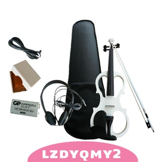 [Lzdyqmy2] เครื่องดนตรีไวโอลินไฟฟ้า 4/4 พร้อมอุปกรณ์เสริมไวโอลิน