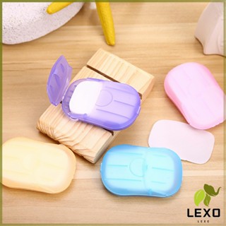 LEXO สบู่เเผ่น แบบพกพา หอมกลิ่นกุหลาบ  Paper soap