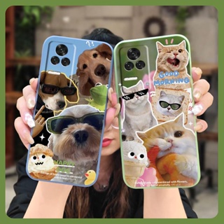 Solid color Cartoon Phone Case For Redmi K50Pro Skin feel silicone phone case Lens bump protection Simplicity Anti-fall