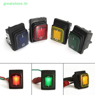 Greatshore สวิตช์โยก เปิด-ปิด เปิด-ปิด กันน้ํา 4 Pin 12V LED สําหรับเรือ รถยนต์