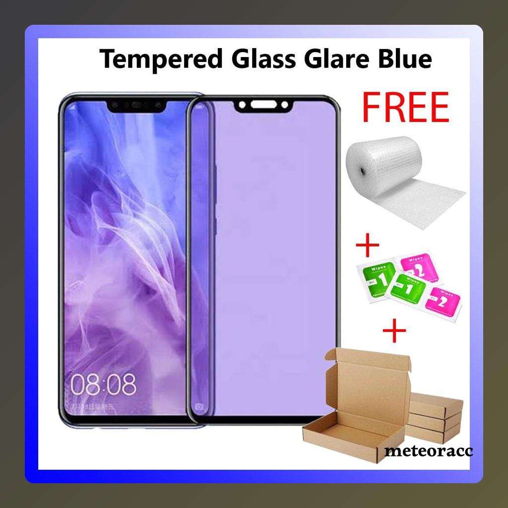 LAYAR BL กระจกนิรภัยสีฟ้าแบบเต็มหน้าจอสําหรับ Samsung A41 A42 A50 A50s A51 A52 A52s A53 A54 A6 A6+ A