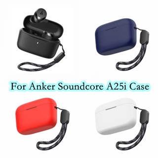 【คุณภาพสูง】เคสหูฟัง แบบนิ่ม สีพื้น สําหรับ Anker Soundcore A25i Anker Soundcore A25i