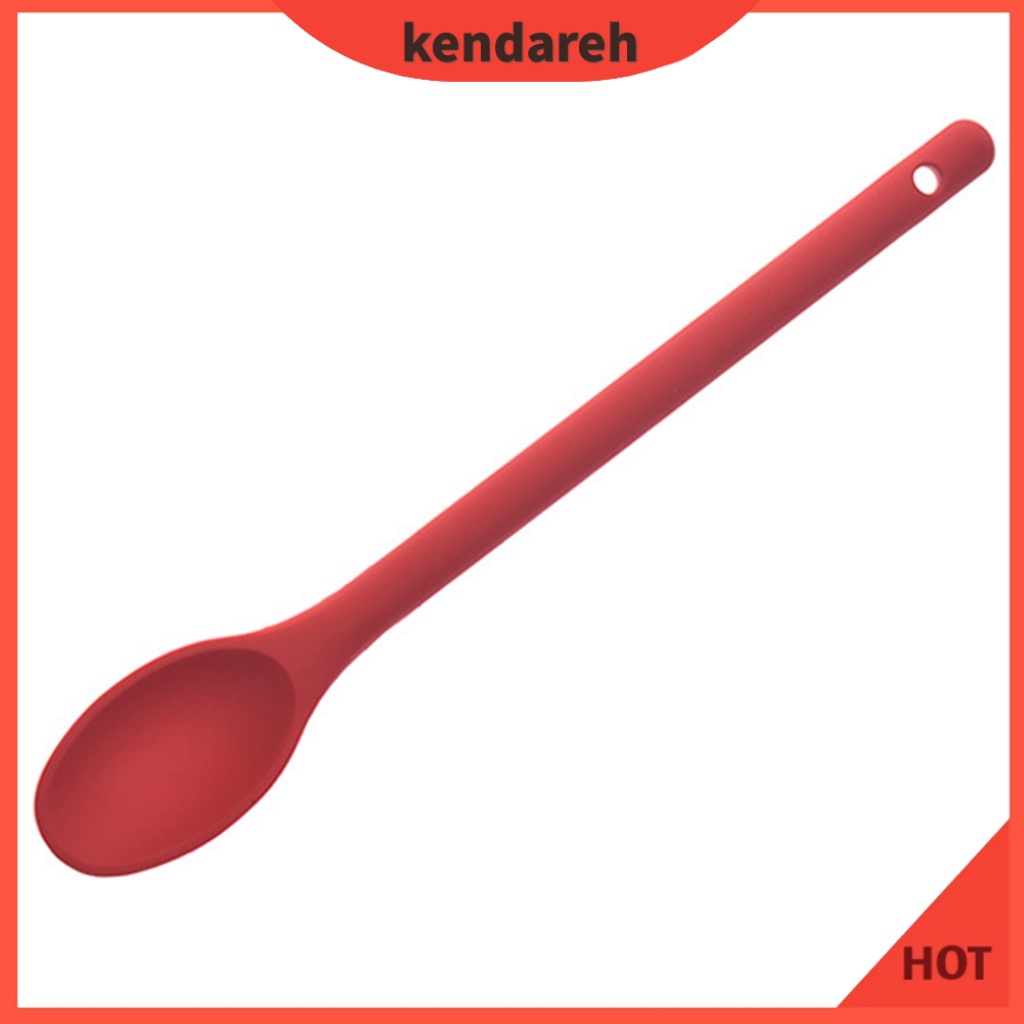 หนึ่ง ชิ้นส่วน ออกแบบอาหารกวนเครื่องมือทําอาหารซิลิโคนด้ามยาวช้อนผสม