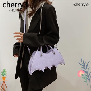 Cherry3 กระเป๋าสะพายไหล่ สะพายข้าง หนัง PU รูปปีกค้างคาว ปรับได้ สําหรับผู้หญิง