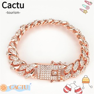 Cactu สร้อยข้อมือแฟชั่น หรูหรา แวววาว สไตล์ฮิปฮอป