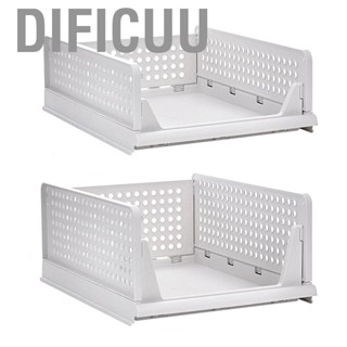 Dificuu Wardrobe Foldable Storage  Layered Divider Drawer Rack Stackable Clothes Organizing