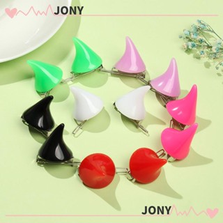Jy1 กิ๊บติดผม รูปเขาวัว เครื่องประดับ สําหรับผู้หญิง 1 คู่