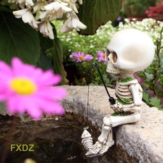 Fxdz เครื่องประดับเรซิ่น รูปโครงกระดูกฮาโลวีน สําหรับตกแต่งบ้าน สวน