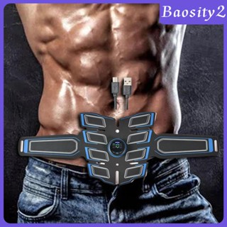 [Baosity2] เข็มขัดออกกําลังกายหน้าท้องไฟฟ้า LED ปรับได้ สําหรับผู้ชาย ผู้หญิง ฟิตเนส ออฟฟิศ