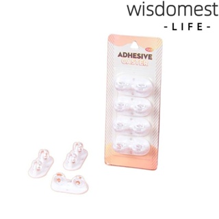 Wisdomest ล้อเลื่อนเฟอร์นิเจอร์ อเนกประสงค์ มีกาวในตัว หมุนได้ สีขาว สําหรับบ้าน 4 ชิ้น