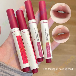 Gege Bear Play Colours Art Lip Clay Pen Fog Velvet Matte Red Lip Mud Pen Moisturizing Long-last Waterproof White Holding Makeup Not Easy To Stick Cup Lip Gloss 【searson】 【searson】