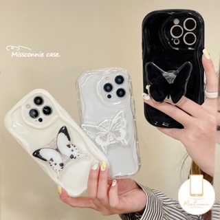 เคสโทรศัพท์มือถือแฟชั่น ลายผีเสื้อ สีพื้น เรียบง่าย สําหรับ Samsung A12 A34 A24 A14 A54 A04 A50 A04s A30s A13 A32 A52 A52s A20 A03 A50s A11 A23 A21s A10s A51 A03s A20s A31 A02s A30