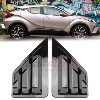 ฝาครอบบานเกล็ดหน้าต่างรถยนต์ ด้านหลัง สีดํามันวาว สําหรับ Toyota C-HR CHR 2018 2019 2020 2021 2022 2 ชิ้น